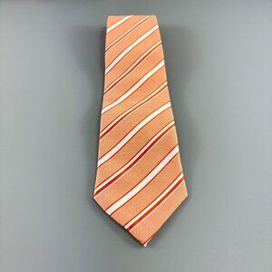 JT Collection Peach / White Striped Men's Tie 4" x 60"